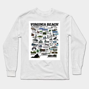 Virginia Beach Map Long Sleeve T-Shirt